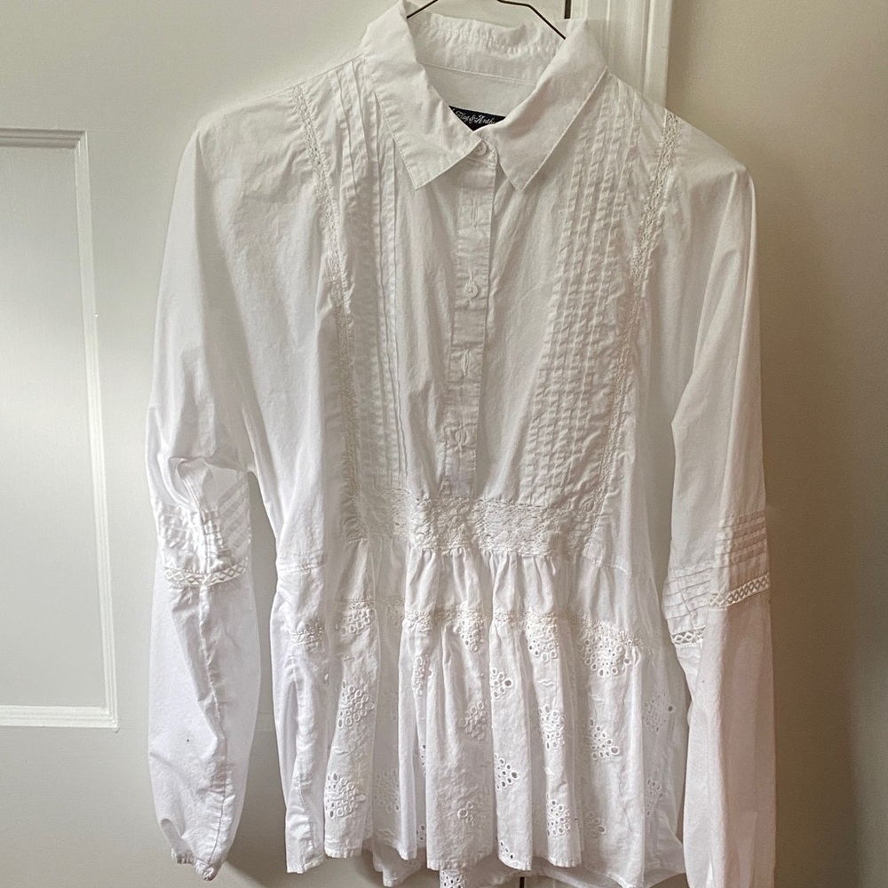 Classic White Button-Up Blouse
